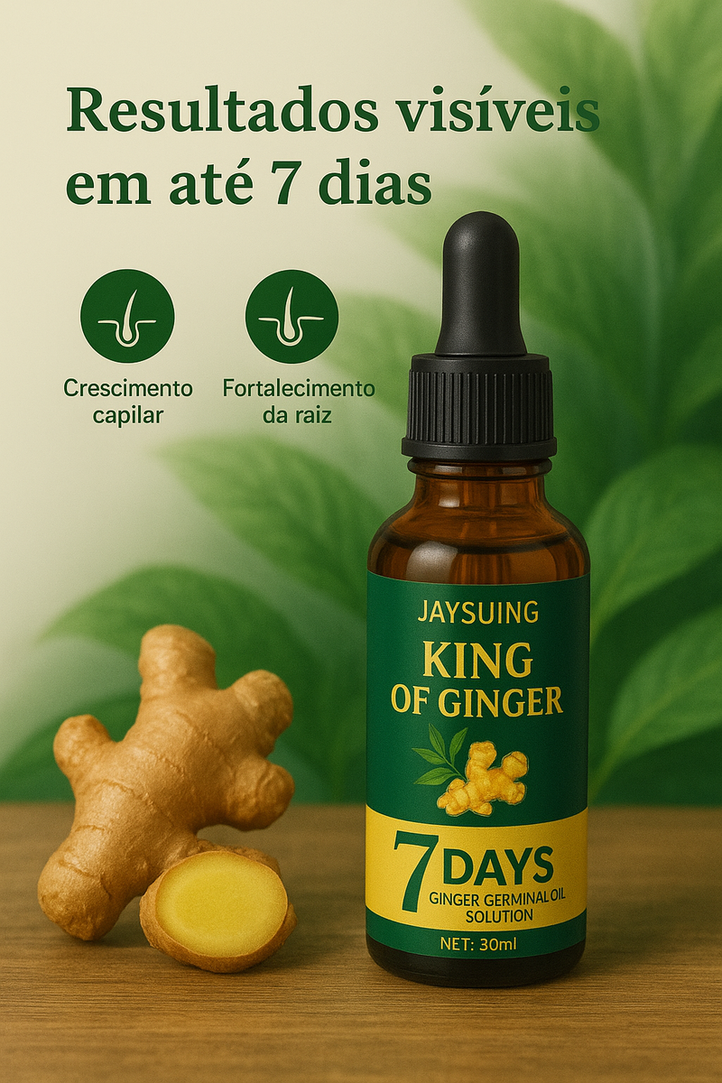 Ginger Raiz – Essência Natural para Crescimento Capilar com Gengibre | 30ml Vegano