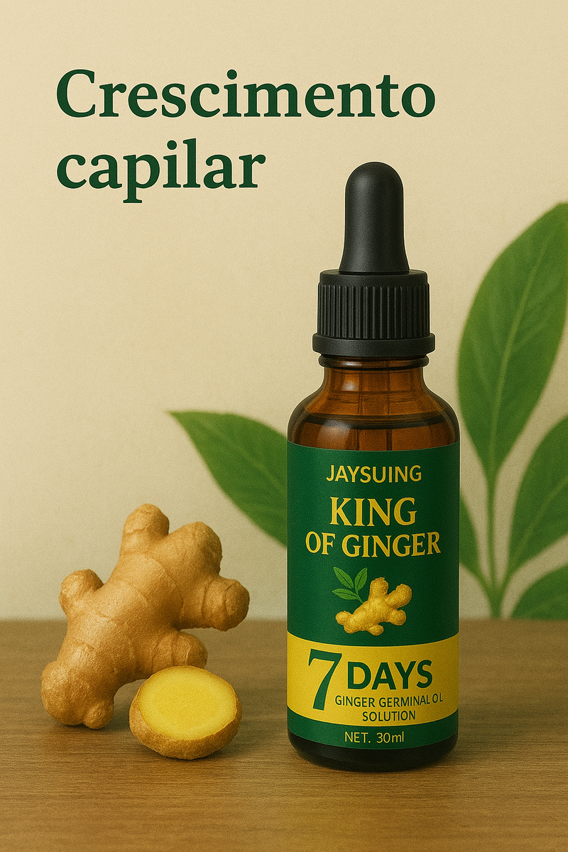Ginger Raiz – Essência Natural para Crescimento Capilar com Gengibre | 30ml Vegano